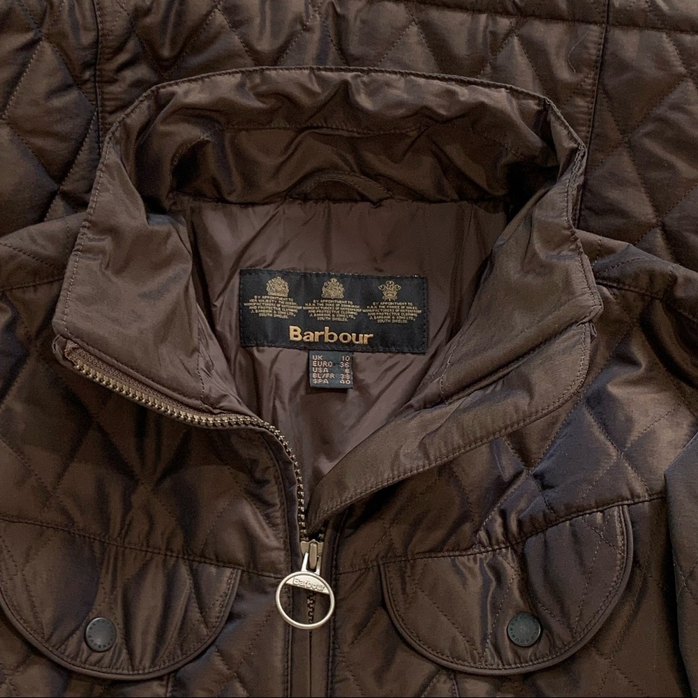 Barbour Chocolate Brown Quilted Utility Jacket - Picture 6 of 10